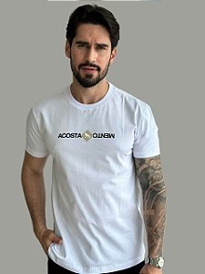 Camiseta Acostamento Casual Wolf 93 Branca