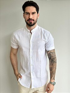 Camisa FB EXCLUSIVE Linho Curta Branca