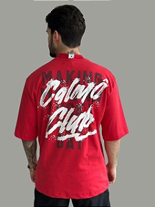 Camiseta Over Calmô Club Vermelha