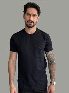 Camiseta Acostamento Casual Blue Wolf Preta