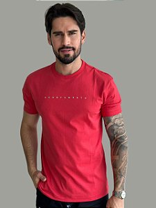 Camiseta Acostamento Casual Relief Vermelho