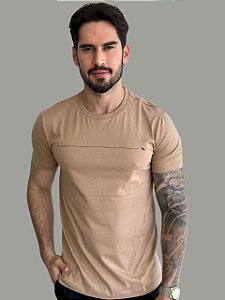 Camiseta Acostamento Casual Wolf 093 Bege Caqui