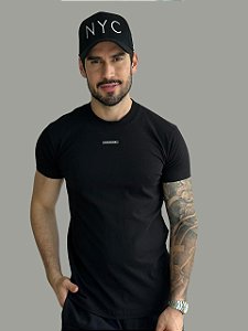Camiseta Slim The Hopers  Rubber Tag Preta