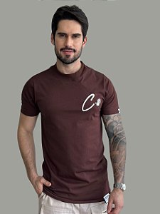 Camiseta Long Calmô Hand Marrom