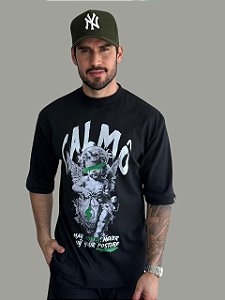 Camiseta Over Calmô Money Preta