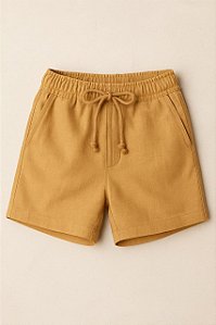 Shorts Fb Exclusive Linho Caramelo