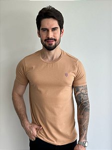 Camiseta Riviera Algodão Egípicio Caramelo