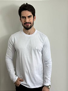 Camiseta Acostamento Manga Longa Branca