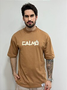 Camiseta Oversized Calmô Tape Marrom