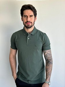 Camisa Polo Acostamento Verde Militar
