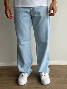 Calça Calmô Reta Jeans Claro