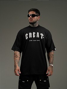 Camiseta Creat Oversized Star Preto