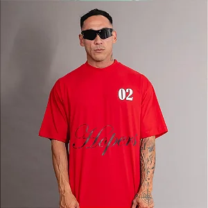 Camiseta The Hopers Oversized Mark Vermelho