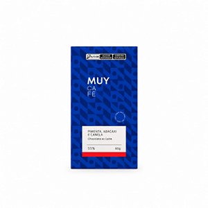 Chocolate ao Leite Bean to Bar 55%, Pimenta, Abacaxi e Canela, 60g