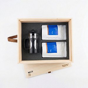 Kit Infusão, 2 pcts de 100g e 1 prensa francesa