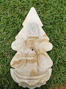 Pia de Água Benta em resina - Medjugorje (dourada)