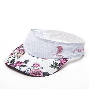 Viseira GYURKO Corrida Floral Branca