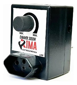 Dimmer Rotativo Rima Bloco Bivolt Com Off 3000W Com Tomada