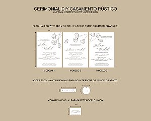 Cerimonial DIY Casamento Rústico - Produto digital