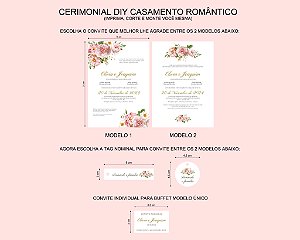 Cerimonial DIY Casamento Romântico - Produto digital