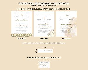 Cerimonial DIY Casamento Clássico - Produto digital
