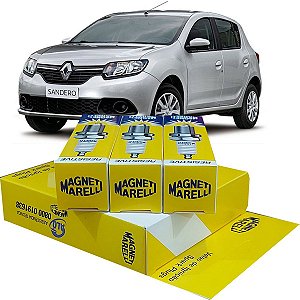 Jogo De Vela Ignição Magneti Marelli Renault Sandero 1.0 12v 3 Cilindros Vibe Life Zen 2016 2017 2018 2019 2020 2021