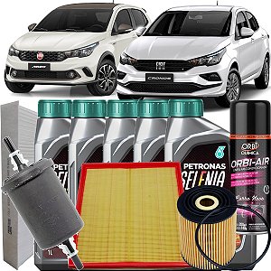 Kit Revisao Troca De Oleo Selenia K Pure Energy 5W30 Fiat Argo Cronos 1.8 Etorq Hgt Precision 2017 2018 2019 2020 2021