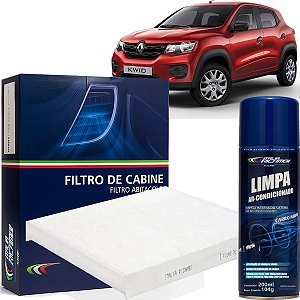 Kit filtro ar condicionado e higienizador Italia Ricambi para Renault Kwid