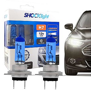 Par Lâmpada Super Branca Led 8500k H7 12v 55W Volkswagen Toyota Renault Peugeot Nissan Mitsubishi Fiat Gm