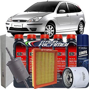 Kit Revisão Oleo 5w30 Ford Motorcraft Focus 2.0 Zetec Duratec 2001 2002 2003 2004 2005 2006 2007 2008