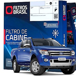 Filtro De Cabine Ar Condicionado Ford Ranger 2.2 2.5 3.2 Diesel E Flex 2012 Até 2022