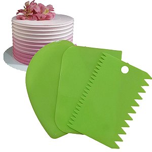 Kit Espátula Para Alisar Confeitar Decorar Bolo Chantilly Confeitaria Chantilly Cobertura Creme Recheio