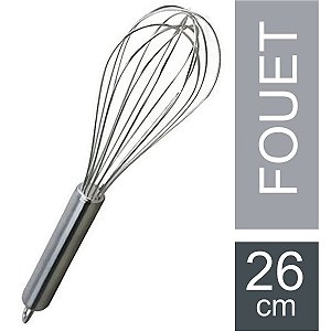 Fouet Inox Cozinha Confeitaria 26cm Batedor De Clara Em Neve Creme Ovo Massa Bolo