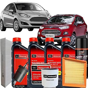 Kit Revisão Manutenção Preventiva Peças De Reposição Oleo 5W30 Ford Motorcraft - New Fiesta Nacional E Ecosport 1.6 16V