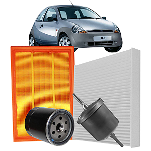 Kit Filtros De Ar Oleo Combustivel Cabine Ford Ka 1.0 1.3 1.6 Endura Zetec Gasolina 97 98 99 2000 2001 2002 2003 2004 2005 2006 2007