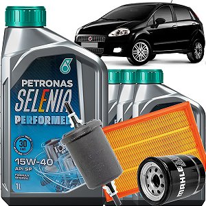 Kit Revisao Oleo 15W40 Selenia Performer Fiat Punto 1.8 8V Motor Gm Sporting Hlx Flex 2007 2008 2009 2010