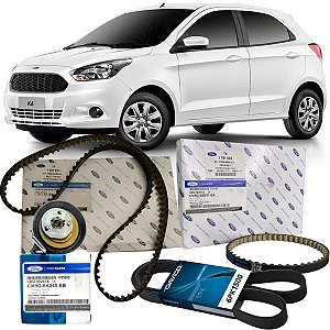 Kit Correia Bomba De Oleo Dentada Tensor E Alternador Ford Ka 1.0 3 Cilindros 2014 2015 2016 2017 2018 2019 2020 2021