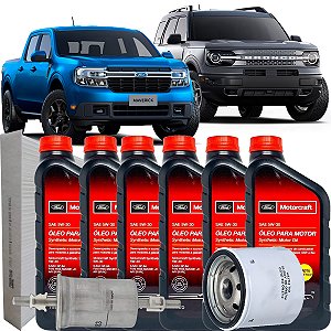 Kit Revisão 5w30 30.000 E 90.000 Km Ford Bronco Sport Maverick 2.0 Ecoboost 2021 2022 2023