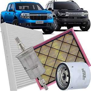 Kit Revisao Filtro De Ar Oleo Combustivel Cabine Para Ford Bronco Sport Maverick 2.0 Turbo 2020 2021 2022 2023