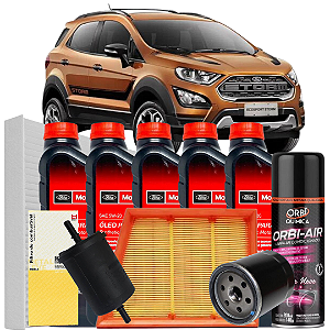 Kit Revisão 5W20 Ford Motorcraft E Filtros Ecosport 2.0 16V Flex Storm Titanium 2018 2019 2020 2021