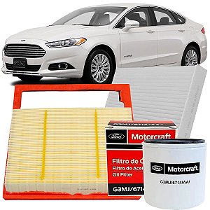 Kit Filtros De Ar Óleo E Cabine Para Ford Fusion Hybrid Hibrido 2.0 2013 2014 2015 2016 2017 2018 2019