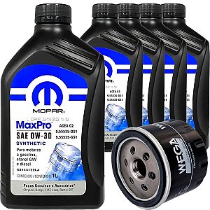 Kit Revisão Troca De Oleo 0w30 Mopar E Filtro Para Fiat Fastback Pulse Abarth Toro Jeep Commander Compass Renegade 1.3 Turbo