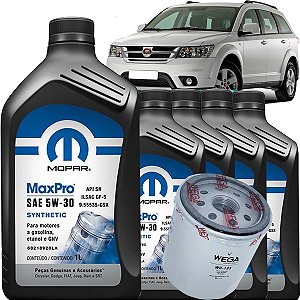 Kit Revisão Troca De Oleo 5w30 Mopar E Filtro Para Fiat Freemont 2.4 16V 2011 2012 2013 2014 2015 2016