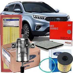 Kit Filtros De Óleo Ar Combustível Cabine Com Carvão Ativado Para Ford Territory 1.5 Turbo Gasolina 2020 2021 2022 2023