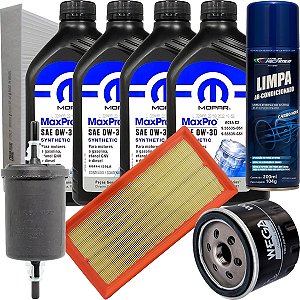 Kit Revisão Oleo 0W30 Mopar Completo Para Fiat Pulse Fastback 1.0 Turbo 2021 2022 2023 2024
