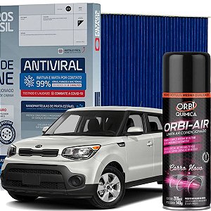 Kit Filtro De Cabine Ar Condicionado Biomax Higienizador Para Kia Soul EX 2014 2015 2016 2017 2018 2019 2020 2021