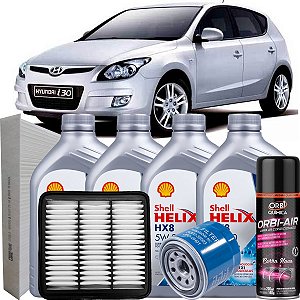 Kit Revisao Oleo 5w30 E Filtros Para Hyundai I30 2.0 16V Gasolina 2008 2009 2010 2011 2012