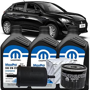 Kit Oleo 0w20 Mopar E Filtros Gasolina Para Peugeot 208 1.0 Firefly 3 Cilindros 2022 2023 2024