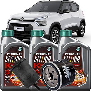 Kit Troca De Oleo 0w20 Selenia K Forward E Filtro Gasolina Citroen C3 1.0 Firefly 2023 2024
