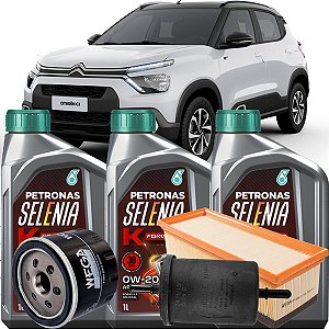 Kit Troca De Oleo 0w20 Selenia K Forward E Filtro Gasolina Ar Citroen C3 1.0 Firefly 2023 2024